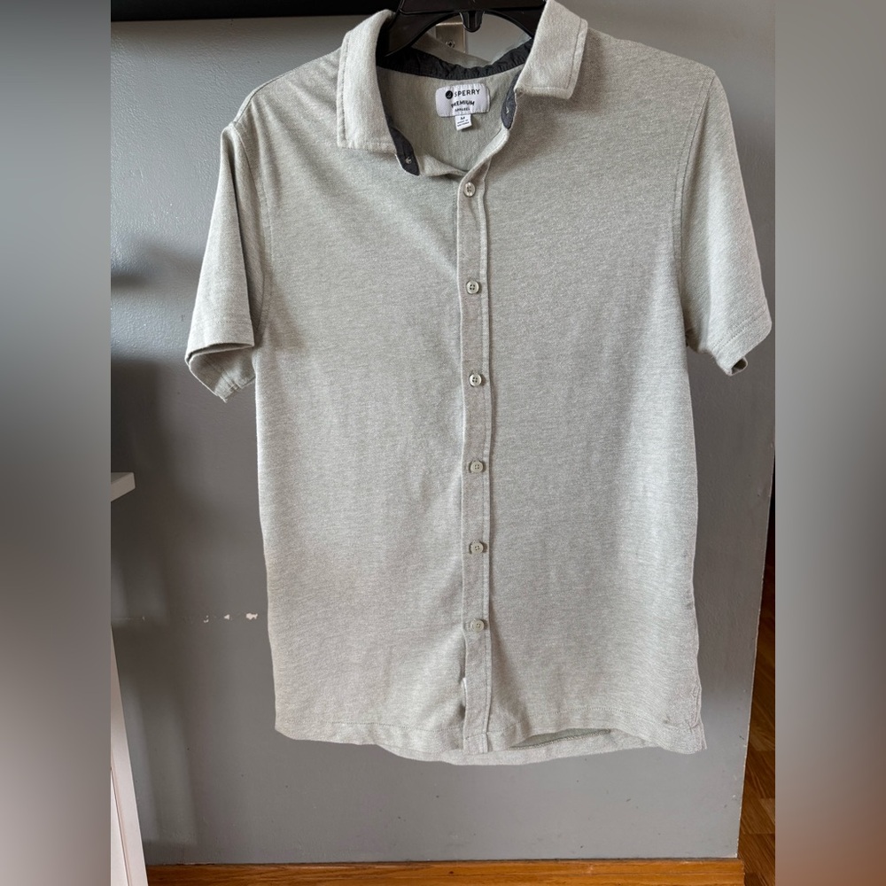 Sperry Light Gray Casual Button Down Shirt